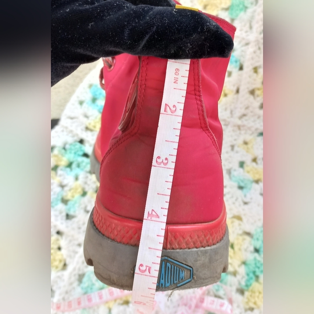 Palladium Women's Pampa Puddle Lite Red/Gray Waterproof Boots Size 9 US - Picture 11 of 17